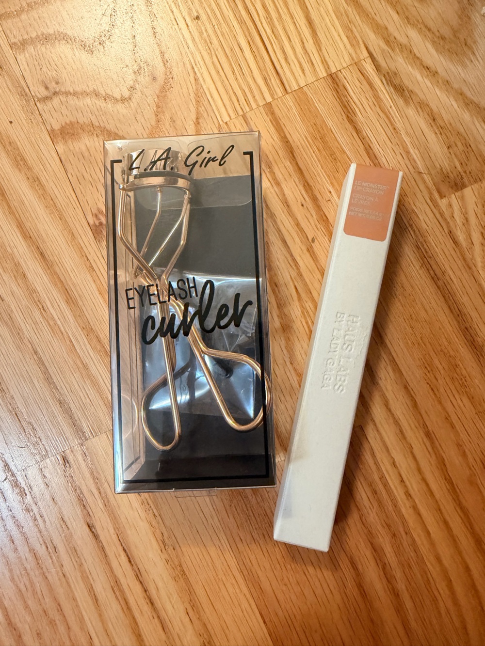 Haus Labs Lip Crayon (Honey Matte) + LA Girl Lash Curler & Eyeliner - BNIB